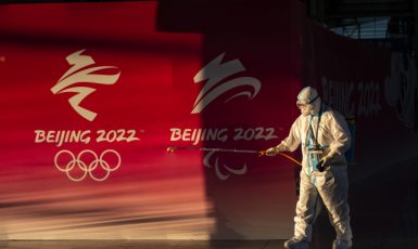 Protikoronavirová opatření na olympijských hrách v Číně (ČTK/Vondrouš Roman)