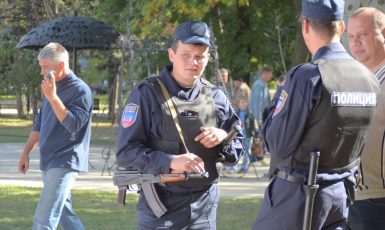 Policisté ve službách samozvané Doněcké lidové republiky. (commons.wikimedia.org/CC BY-SA 4.0/Andrej Butko)