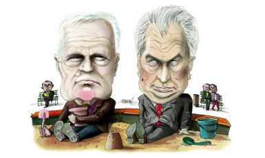 Václav Klaus a Miloš Zeman jsou dlouholetí podporovatelé Putinova Ruska (Pavel Beneš / Týdeník FORUM)