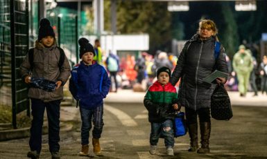 Lidé prchající před válkou na Ukrajině (ČTK/Pryček Vladimír)