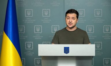 Ukrajinský prezident Volodymyr Zelenskyj (ČTK/AP/Uncredited)