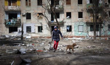Město Mariupol na okupovaném území Ukrajiny. (ČTK/AP/Alexei Alexandrov)