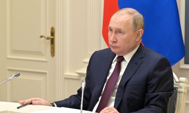 Vladimir Putin v únoru 2022 (Kremlin.ru, wikimedia, CC BY 4.0)