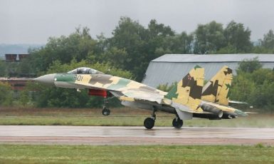 První prototyp ruského letadla Su-35 v srpnu 2011 (commons.wikimedia.org/Aleksandr Medvedev/GFDL)