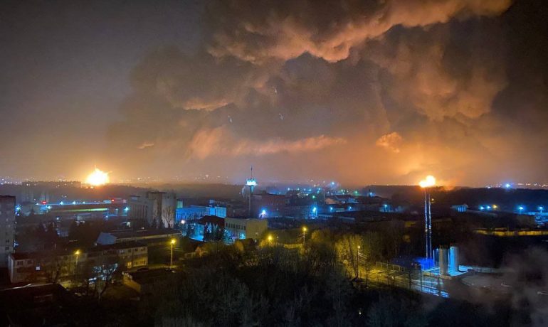 V ruském Brjansku vypukl velký požár (Profimedia)