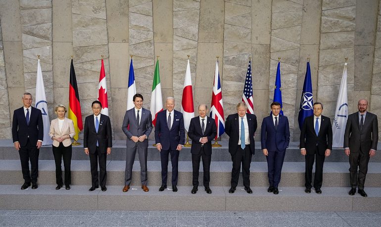 Světoví lídři na březnovém summitu G7 (Office of the President of the United States / Wikimedia Commons / Public Domain)