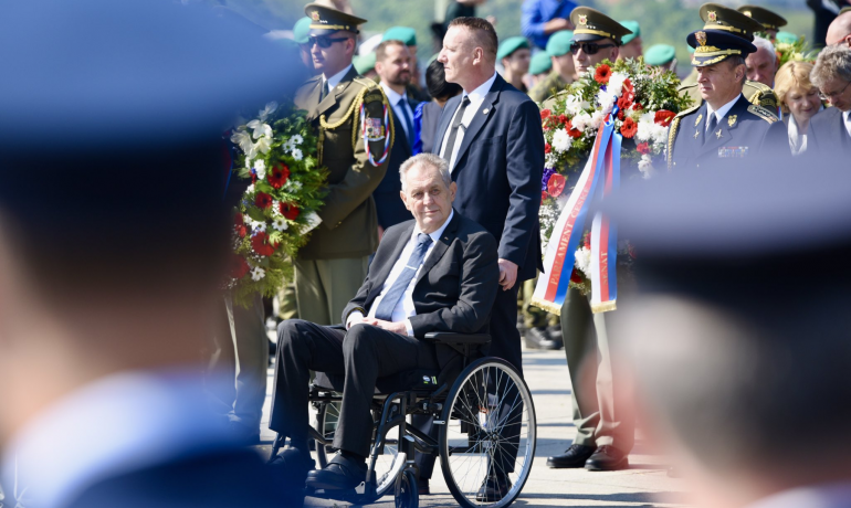 Prezident Miloš Zeman na pražském Vítkově (Kancelář prezidenta republiky)