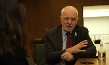 Jan Olbrycht při rozhovoru pro deník FORUM 24 (Evropská lidová strana / se souhlasem)