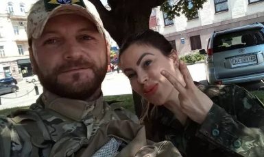Thabita do Valle a Douglas Burigo na Ukrajině (Novoje Vremja / se souhlasem)