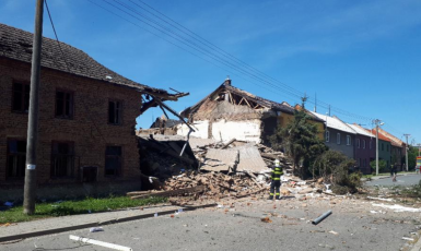 Výbuch domu na Prostějovsku (Policie ČR)