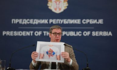 Srbský prezident Aleksandar Vučić
 (ČTK/ABACA/AA/ABACA)