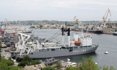 Sevastopolský přístav. (commons.wikimedia.org/volné dílo/George Chernilevsky)
