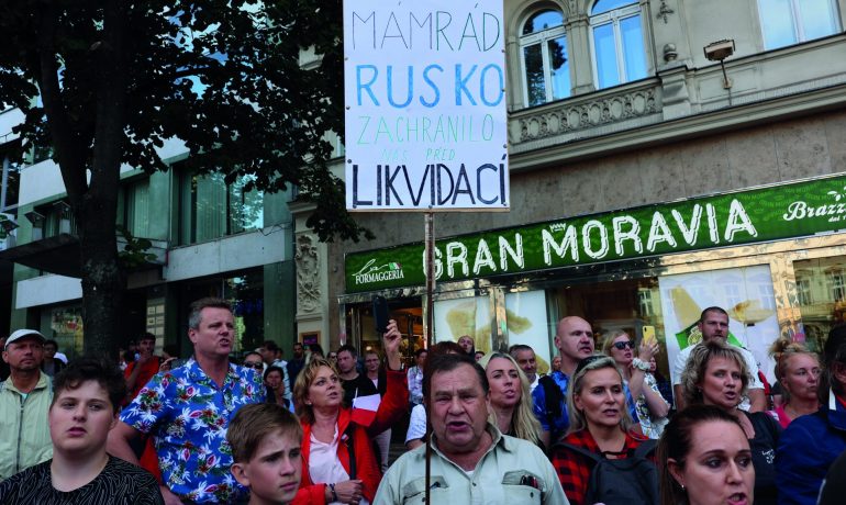 Antisystémová demonstrace na Václavském náměstí v Praze (3. 9. 2022) (Jan Šibík / FORUM 24)