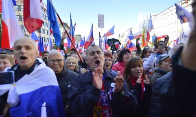 Demonstrace Česká republika na 1. místě na Václavském náměstí v Praze (28. září 2022) (Zbyněk Pecák / se souhlasem autora)