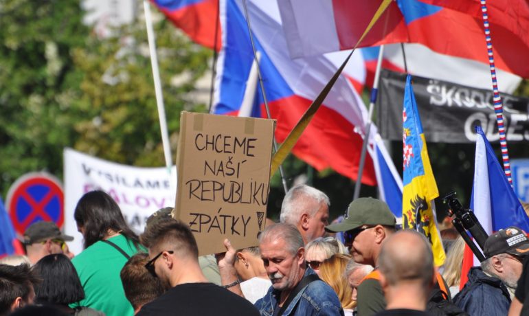 Demonstrace hnutí Česká republika na 1. místě na Václavském náměstí v Praze (3. 9. 2022) (Pavel Šmejkal / FORUM 24)