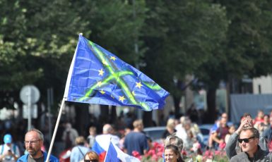 Protest s názvem Česká republika na 1. místě na Václavském náměstí (3. 9. 2022) (Pavel Šmejkal / FORUM 24)