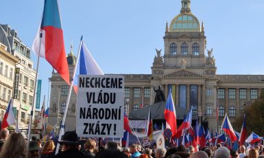 Demonstrace na Václavském náměstí, 28. října 2022 (Pavel Šmejkal / FORUM 24)