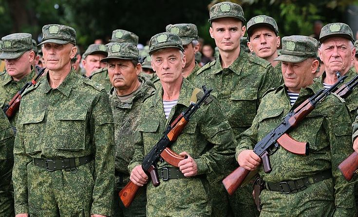 Mobilizovaní ruští vojáci. (Odbor informací a tiskové služby hlavy Republiky Krym / Wikimedia Commons / CC BY 4.0)