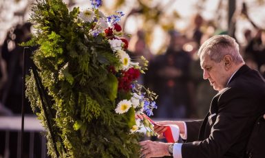 Prezident Miloš Zeman na pražském Vítkově (Kancelář prezidenta republiky)