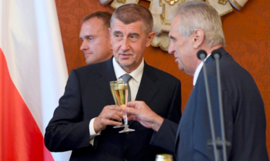 Andrej Babiš (ANO) a Miloš Zeman (ČTK)