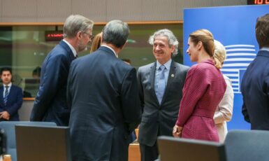 Lídři států Evropské unie na čtvrtečním summitu sedmadvacítky v Bruselu (Úřad vlády / se souhlasem)