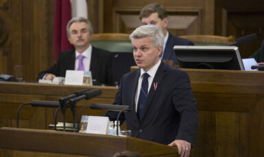Politolog a bezpečnostní odborník Veiko Spolitis z Lotyšského institutu mezinárodních vztahů (Saeima / Wikimedia Commons / CC BY-SA 2.0)