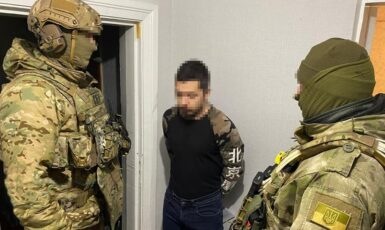 Jeden ze zadržených proruských zrádců (Dnipropetrovská oblastní prokuratura, se souhlasem)