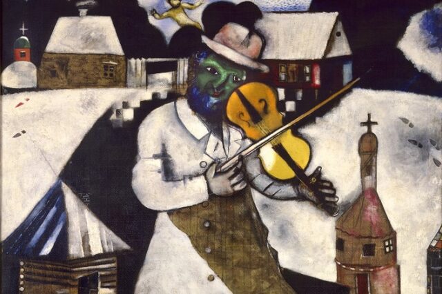 Marc Chagall, Židovský šumař (1912) (Wikimedia Commons / Public Domain)