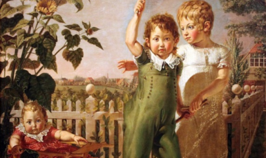 Slavný romantický obraz Hülsenbeckovy děti (Philipp Otto Runge, olej, 1805–1806) (Hamburger Kunsthalle / Wikimedia / Public Domain)