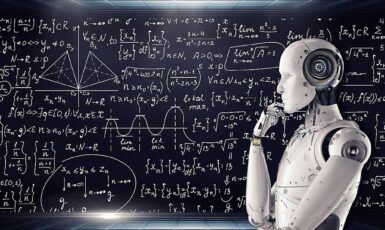 Humanoidní robot jako reprezentace pokročilé umělé inteligence (Mike Mackenzie / Wikimedia (CC BY 2.0) / volné dílo)