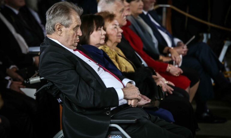 Bývalý prezident Miloš Zeman na inauguraci nového prezidenta Petra Pavla (9. 3. 2023) (Pavel Hofman / FORUM 24)