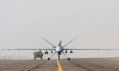 Americký dron MQ-9 Reaper (RINZE KLEIN RNLA / Public domain / Wikimedia Commons)