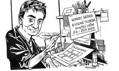 Kreslíři Týdeníku FORUM Štěpán Mareš od příštího týdne vystavuje v pražském Tančícím domě. (Štěpán Mareš / Týdeník FORUM)