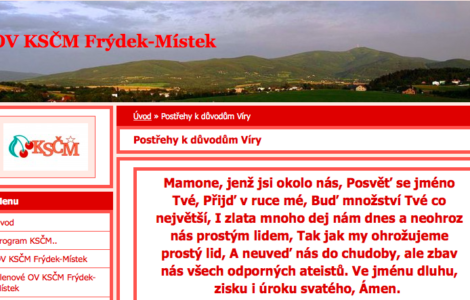 Printscreen OV KSČM Frýdek-Místek