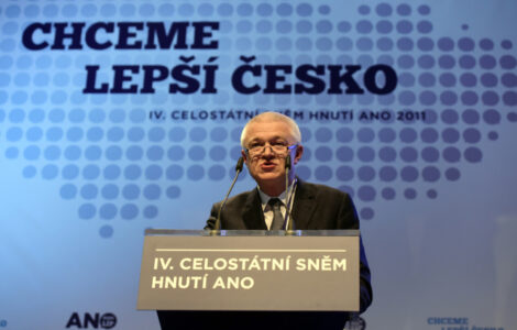 Ilustrační foto (První místopředseda ANO Jaroslav Faltýnek na sněmu hnutí dne 26. února 2017)