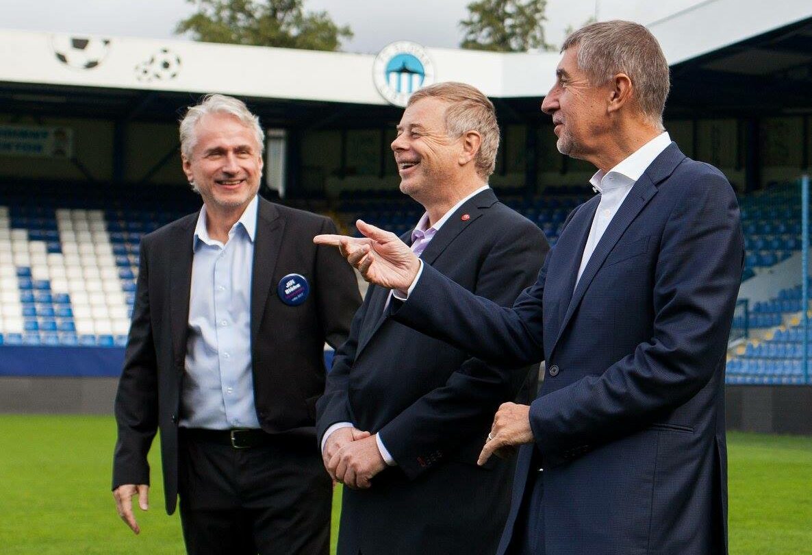 Andrej Babiš na stadionu FC Slovan Liberec