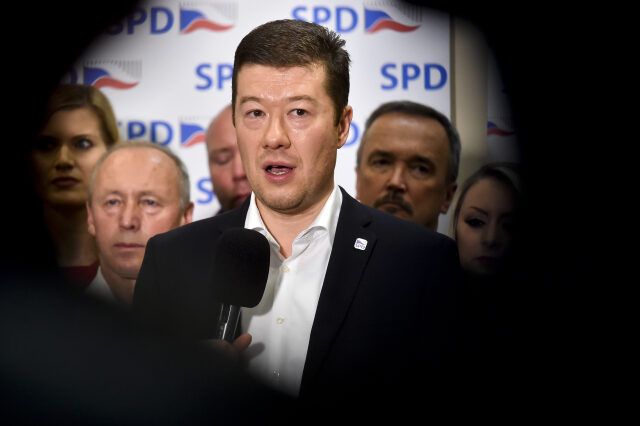 Předseda hnutí Svoboda a přímá demokracie (SPD) Tomio Okamura