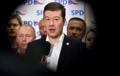 Předseda hnutí Svoboda a přímá demokracie (SPD) Tomio Okamura