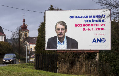 Volební kampaň kandidáta hnutí ANO Jiřího Hlavatého