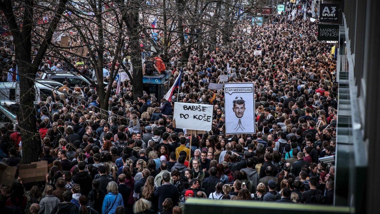 Demonstrace proti Andreji Babišovi