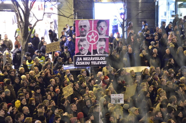 Demonstrace za svobodu médií. Ilustrační foto.