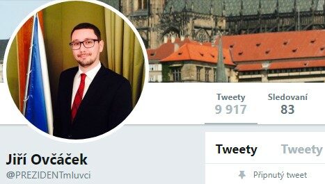 Oficiálně Jiřího, neoficiálně Milošův účet na Twitteru.