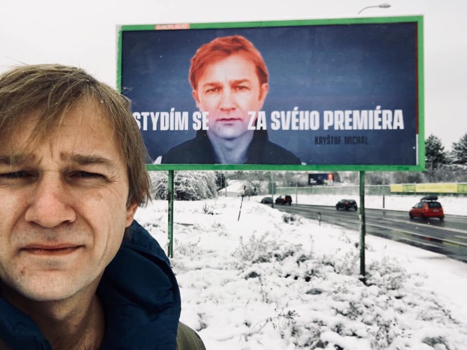 Kryštof Michal na billboardu