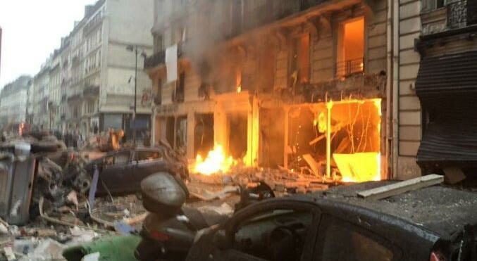 Výbuch pekařství v Paříži