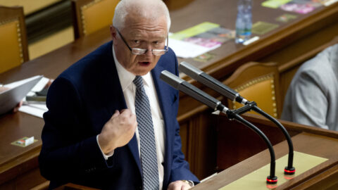 První místopředseda hnutí ANO Jaroslav Faltýnek na jednání Poslanecké sněmovny