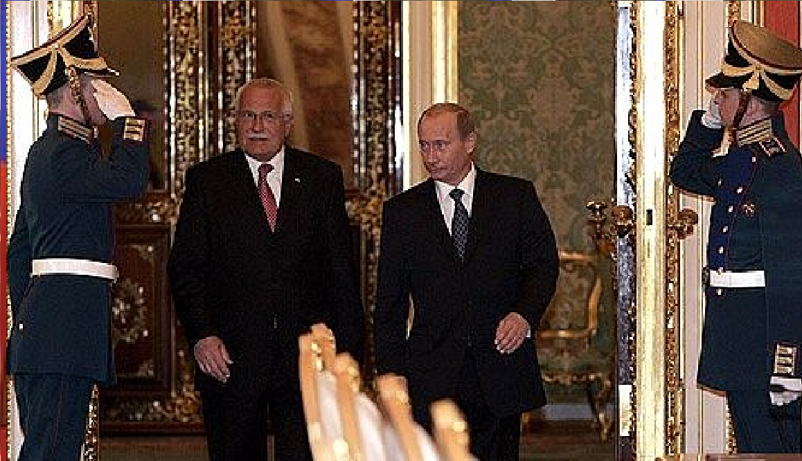 Václav Klaus s Vladimirem Putinem v Kremlu 