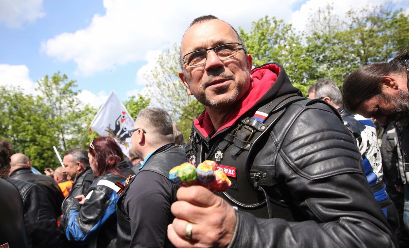 Jaroslav Foldyna na akci Putinových Nočních vlků