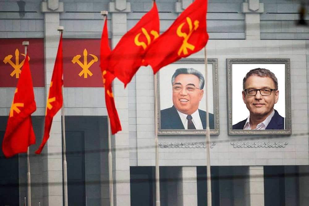 Severokorejský vůdce Kim ir-Sen a poslanec Lubomír Zaorálek