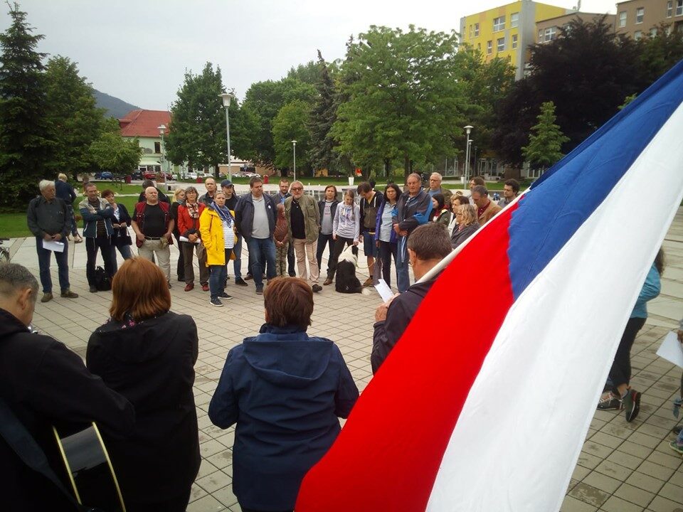 Protibabišovská demonstrace v Lovosicích
