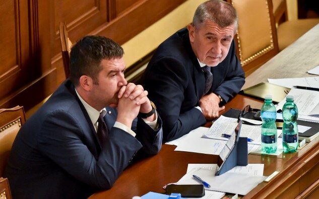 Předseda ČSSD a místopředseda vlády Jan Hamáček a premiér Andrej Babiš